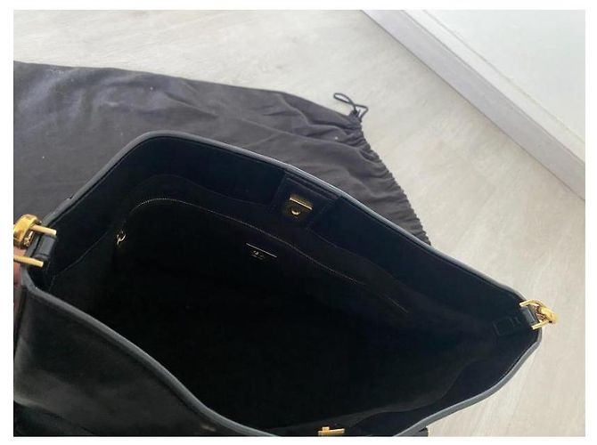 Fendi FF Tote Medium Handtasche Schwarz Leder - Ansicht 8