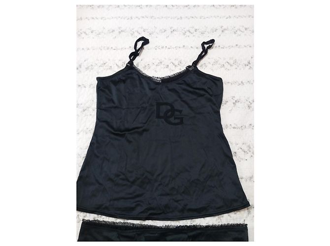 Conjunto de Lencería Dolce & Gabbana de Seda Negro - vista 2