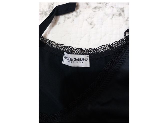 Conjunto de Lencería Dolce & Gabbana de Seda Negro - vista 4