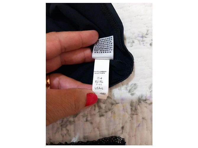 Conjunto de Lencería Dolce & Gabbana de Seda Negro - vista 6