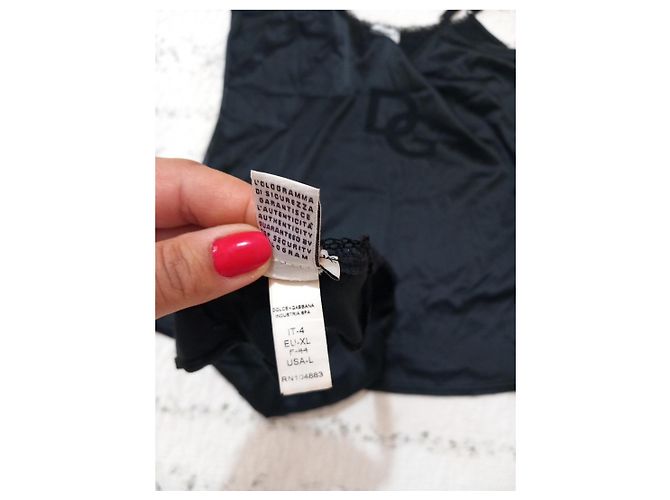 Conjunto de Lencería Dolce & Gabbana de Seda Negro - vista 9