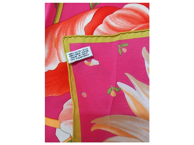 Pañuelo de seda Longchamp estampado tulipanes - vista 5