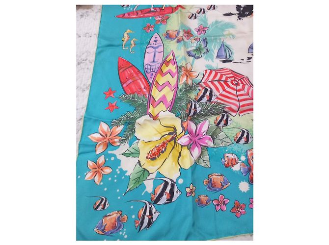 Pañuelo de seda Salvatore Ferragamo estampado marino - vista 4