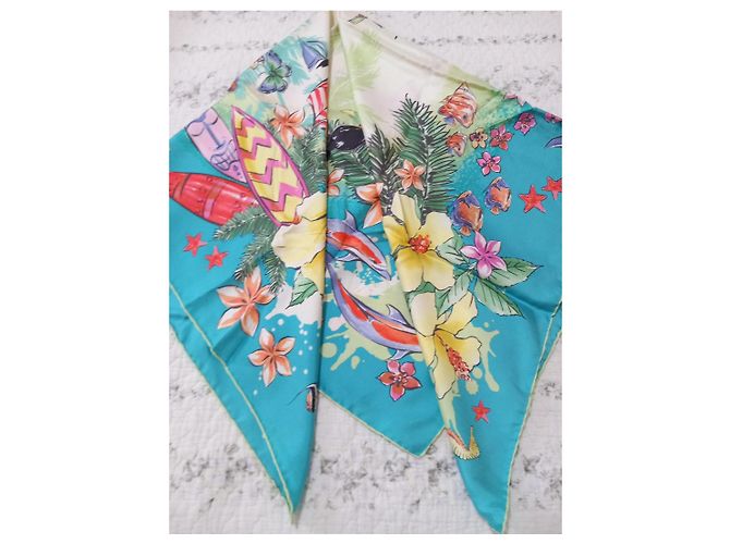 Pañuelo de seda Salvatore Ferragamo estampado marino - vista 5