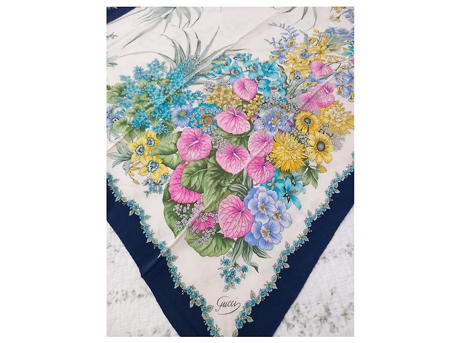 Gucci Seidentuch mit floralem Print - Ansicht 7