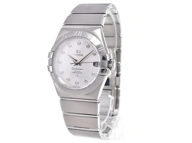 Omega Constellation Co-Axial Chronometer Automatic Stainless Steel with Diamond Markers 35 - vista 6