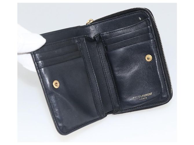 Autre Marque Saint Laurent Classic Monogram YSL Line Zip Around Leather - vista 5