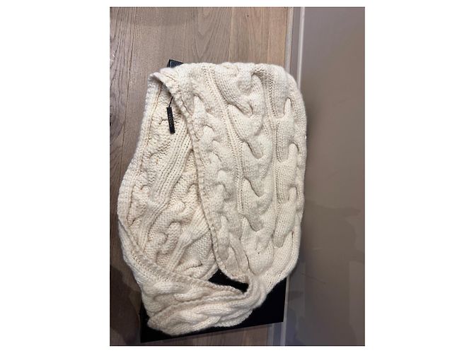 Chanel Chal de Cachemira Trenzado - Crema - vista 4
