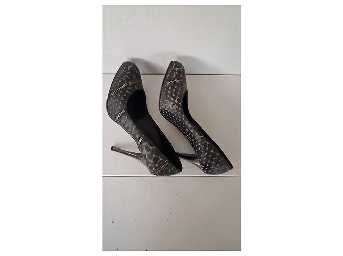 Giuseppe Zanotti Design Décolleté in Pelle Stampa Python - vista 3