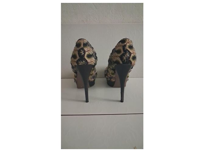 Missoni Décolleté Platform Peep-Toe in Tessuto - vista 3