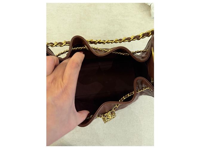 Borsa Chanel 25 Bordeaux pelle caviar - vista 10