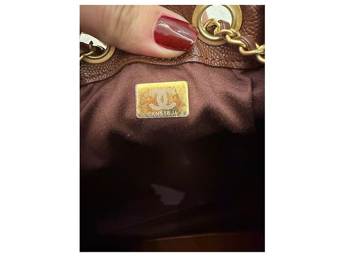 Borsa Chanel 25 Bordeaux pelle caviar - vista 12