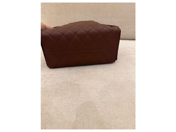 Borsa Chanel 25 Bordeaux pelle caviar - vista 14