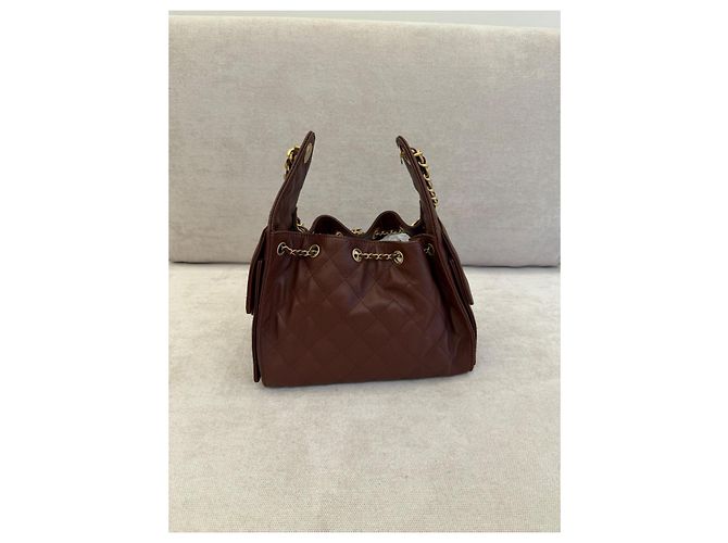 Borsa Chanel 25 Bordeaux pelle caviar - vista 2