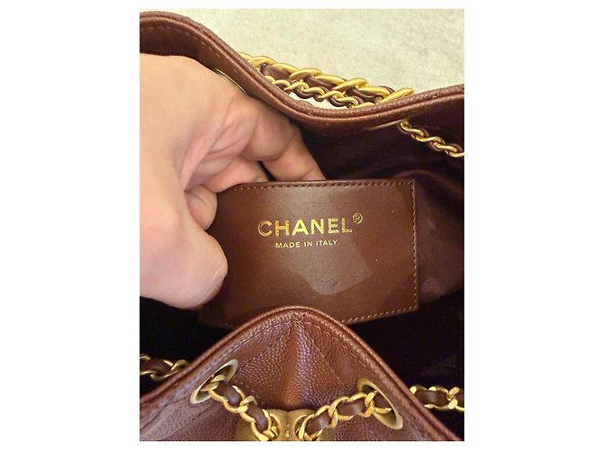 Borsa Chanel 25 Bordeaux pelle caviar - vista 3