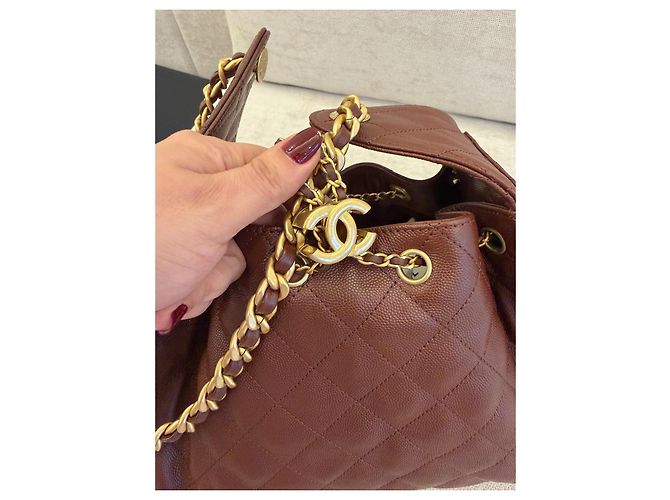 Borsa Chanel 25 Bordeaux pelle caviar - vista 5