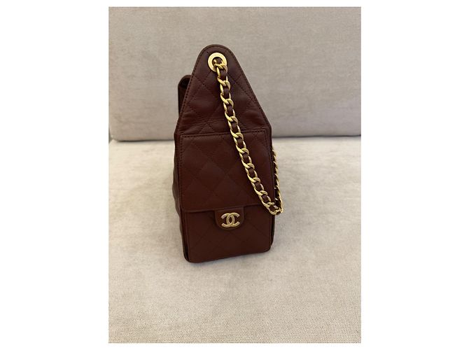 Borsa Chanel 25 Bordeaux pelle caviar - vista 7