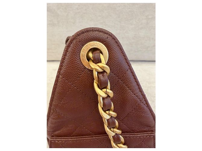 Borsa Chanel 25 Bordeaux pelle caviar - vista 8