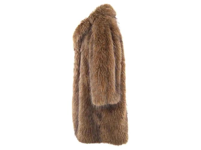 Cappotto in pelliccia Ganni camel - vista 3