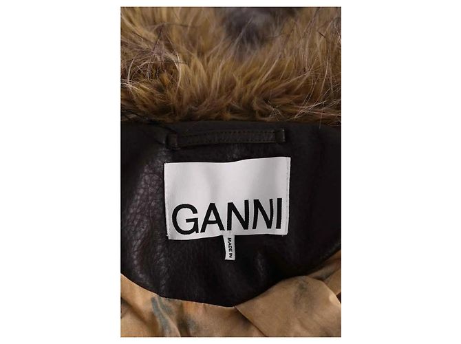 Cappotto in pelliccia Ganni camel - vista 4
