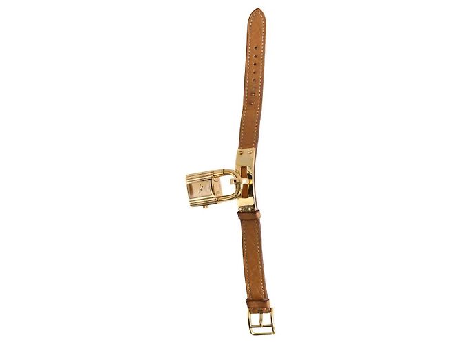 Hermès Kelly Uhr vergoldet camel - Ansicht 3