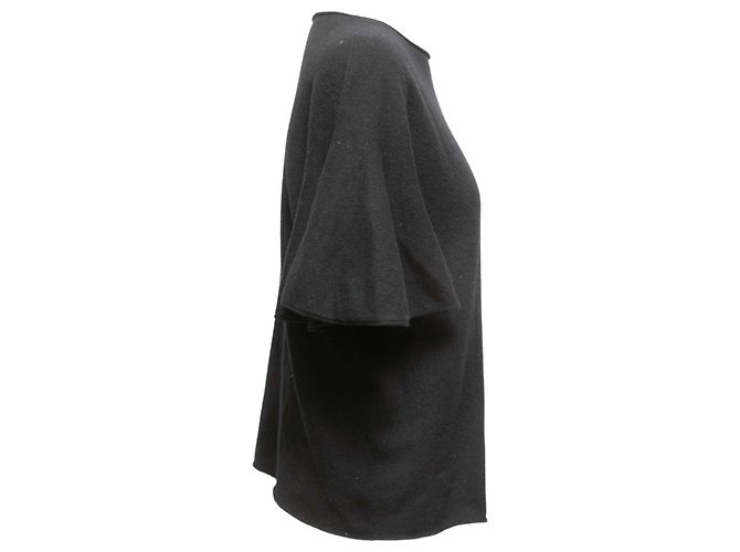 The Row Kurzarm-Kaschmirpullover Schwarz Größe US S - Ansicht 2