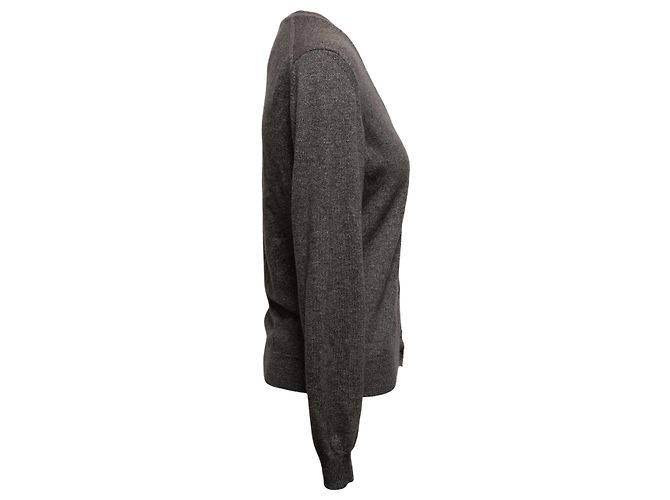 Gilet Loro Piana en cachemire gris col en V Taille IT 42 - vue 2