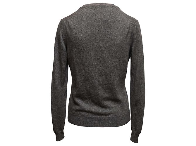 Gilet Loro Piana en cachemire gris col en V Taille IT 42 - vue 3