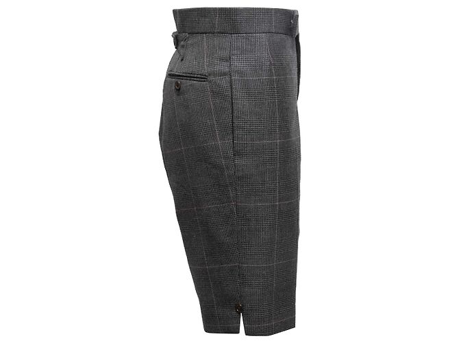 Pantaloncini in lana Glen Plaid Thom Browne Grigio & Multicolor Designer Size 1 - vista 2