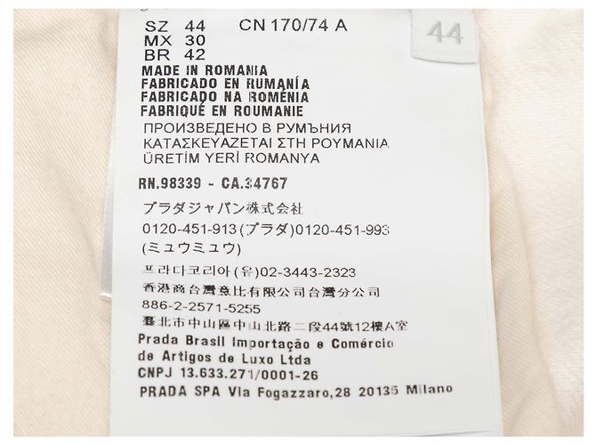 Prada Denim Midi-Rock weiß Größe IT 44 - Ansicht 4
