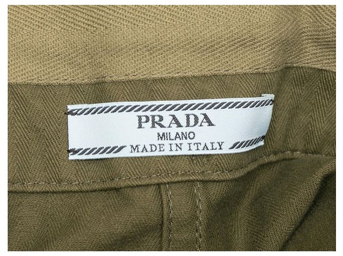 Prada A-Linien Cargo Midi-Rock Olive Größe IT 38 - Ansicht 4