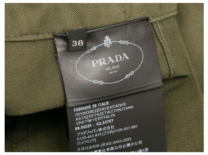 Prada A-Linien Cargo Midi-Rock Olive Größe IT 38 - Ansicht 5