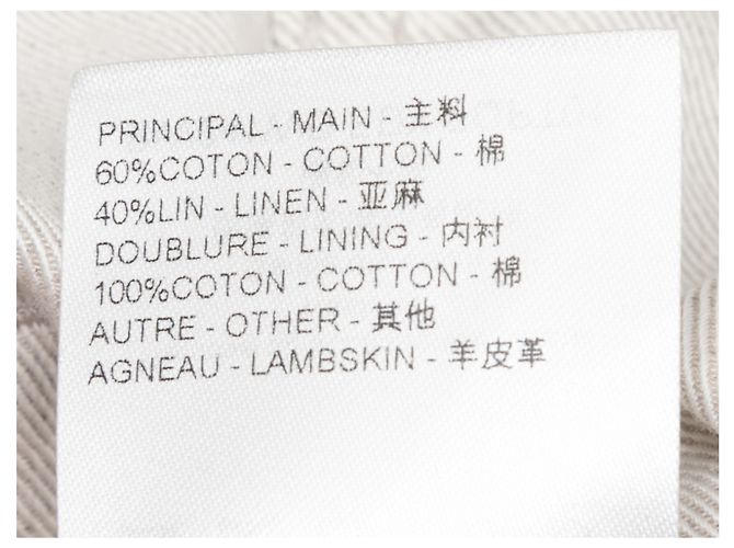 Vaqueros anchos con cinturón Louis Vuitton crema Talla FR 38 - vista 5