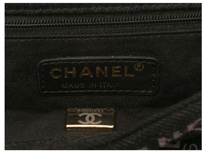 Borsa a patta Chanel Denim Mood Nera & Rosa - vista 6