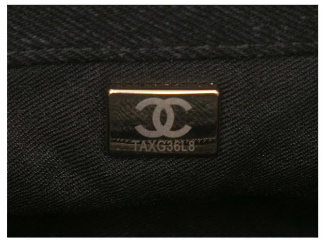 Borsa a patta Chanel Denim Mood Nera & Rosa - vista 7