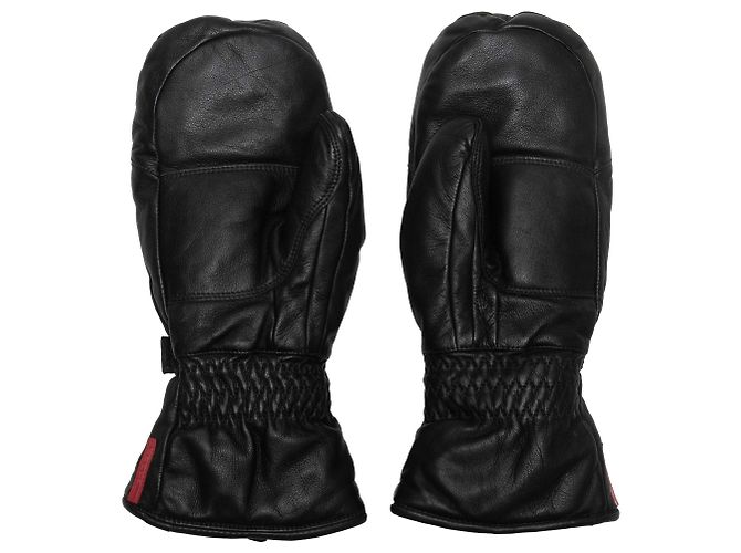 Black Prada Leather Mittens Size 8.5 - view 2
