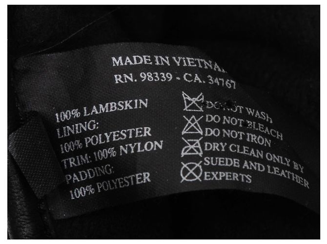 Black Prada Leather Mittens Size 8.5 - view 3