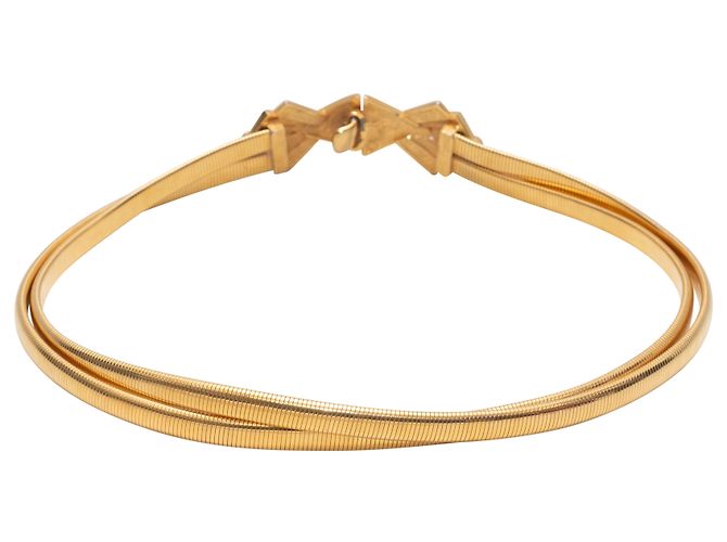 Judith Leiber verzierter Stretch-Gürtel in Goldton & Multicolor Größe US S - Ansicht 4