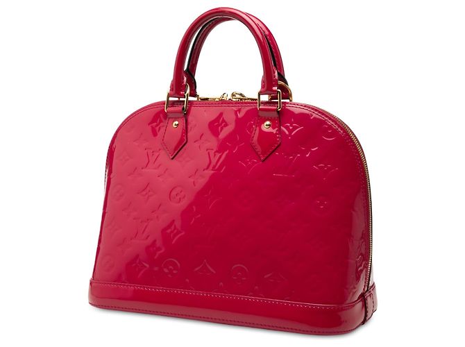 Borsa a mano Louis Vuitton Monogram Vernis Alma PM rossa - vista 2