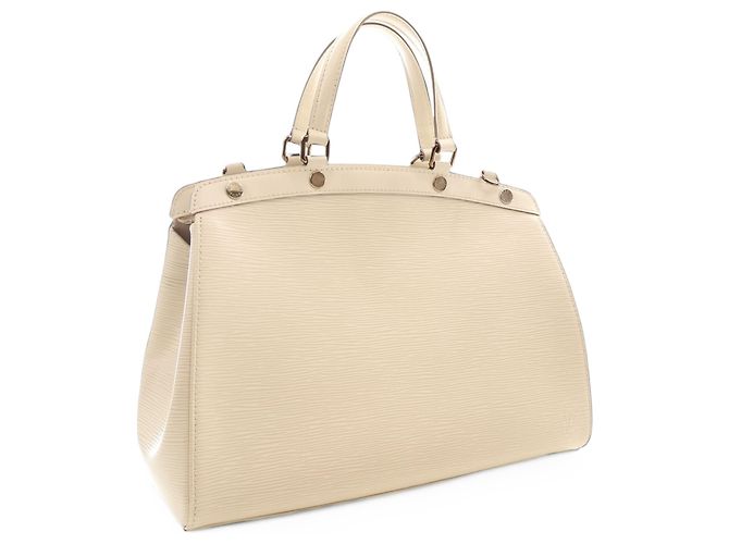Borsa Louis Vuitton Epi Brea MM Satchel Bianca - vista 11