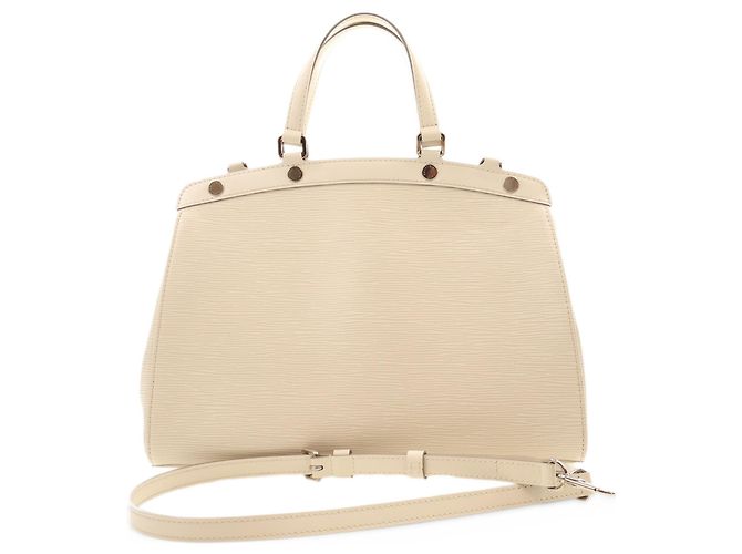 Borsa Louis Vuitton Epi Brea MM Satchel Bianca - vista 6