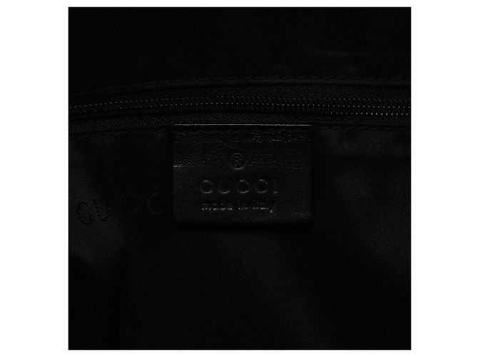 Bamboo Gucci 001 1638 Borsa 2-Way in Nylon Nero e Bambù - vista 11