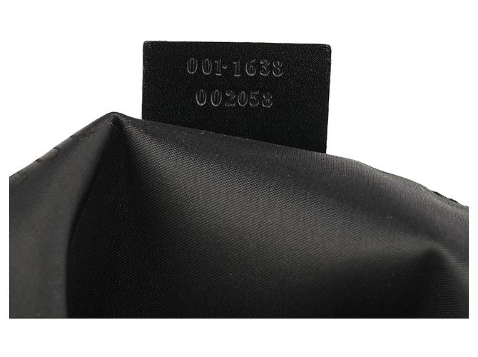 Bamboo Gucci 001 1638 Borsa 2-Way in Nylon Nero e Bambù - vista 13