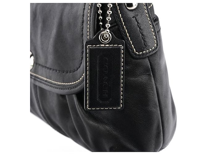 Coach Borsa a tracolla in pelle nera F13728 - vista 7