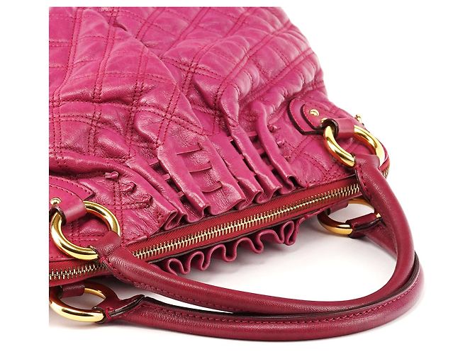 Marc Jacobs Borsa a tracolla Stam in pelle matelassé rosa - vista 11