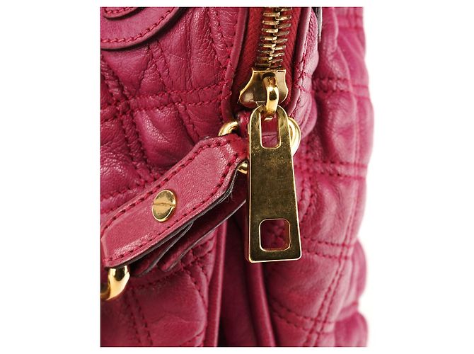Marc Jacobs Borsa a tracolla Stam in pelle matelassé rosa - vista 8