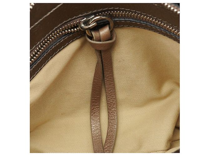 Chloé Borsa Tote in Denim Navy e Pelle Argentata con Logo - vista 12
