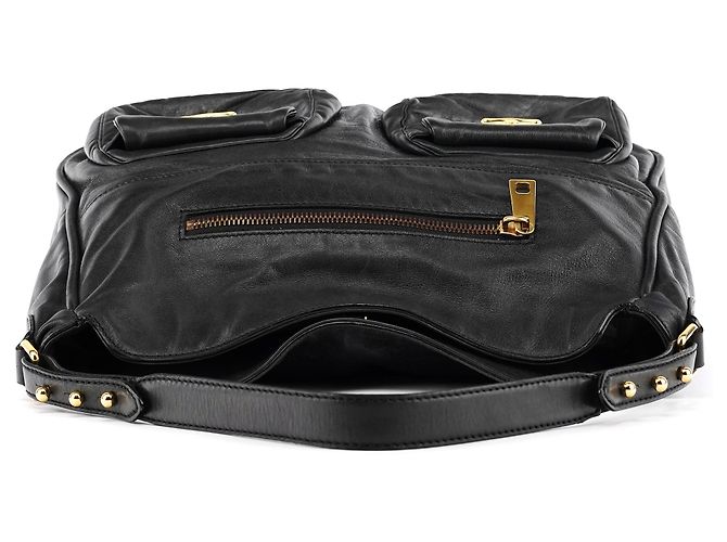 Marc Jacobs Borsa a tracolla Blake multi-tasche in pelle nera - vista 4