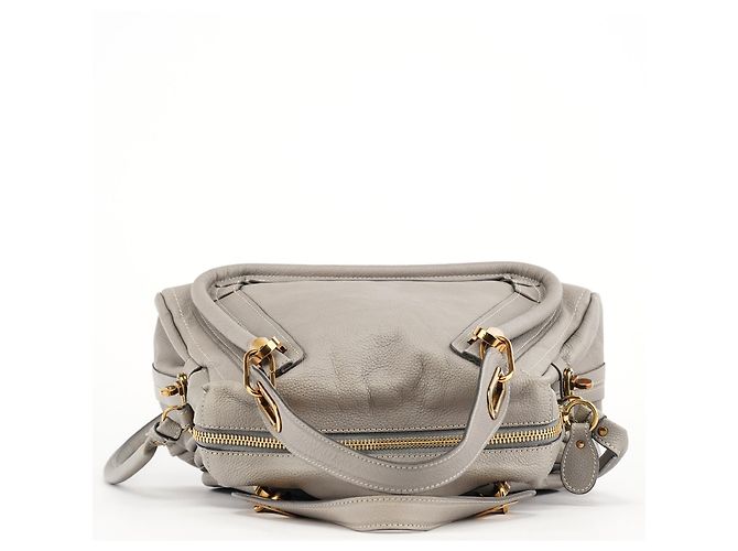 Chloé mala Paraty 2-Way em couro cinza - vista 4