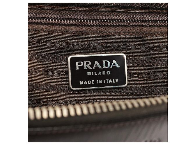 Prada Borsa Tote Sport Spazzolato Marrone Scuro 1995 - vista 13